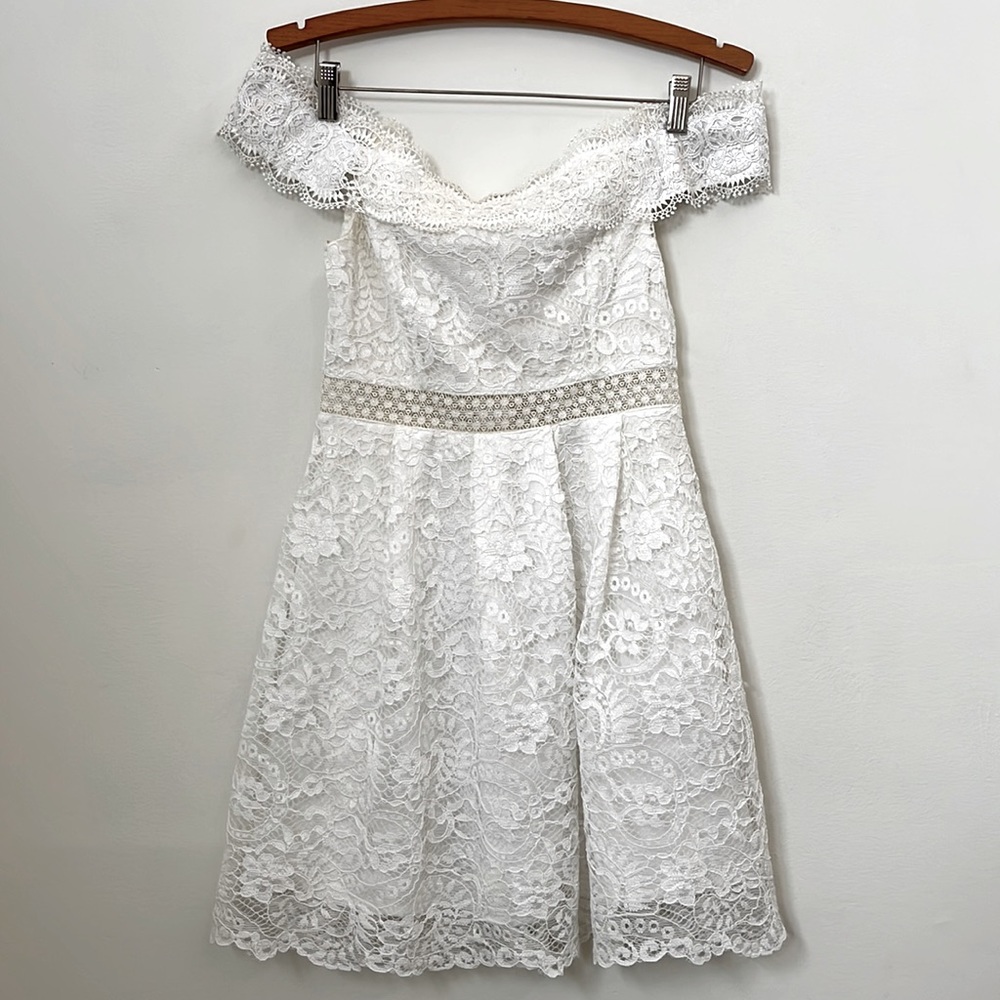 White Lace Dress , Lined, Size Small by Francesca’s - Picture 1 of 5